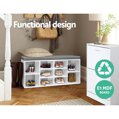 Artiss Shoe Rack Storage Cabinet Bench BOA-Shoe Storage Cabinets-PEROZ Accessories