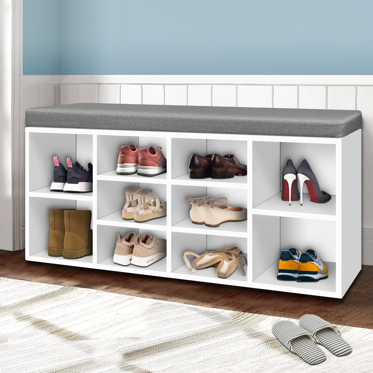 Artiss Shoe Rack Storage Cabinet Bench BOA-Shoe Storage Cabinets-PEROZ Accessories
