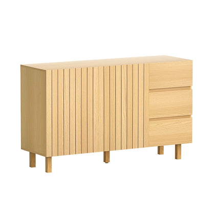 130cm Artiss Buffet Sideboard Cupboard Cabinet Pantry Storage Drawer Pine-Furniture &gt; Dining &gt; Buffets &amp; Sideboards-PEROZ Accessories