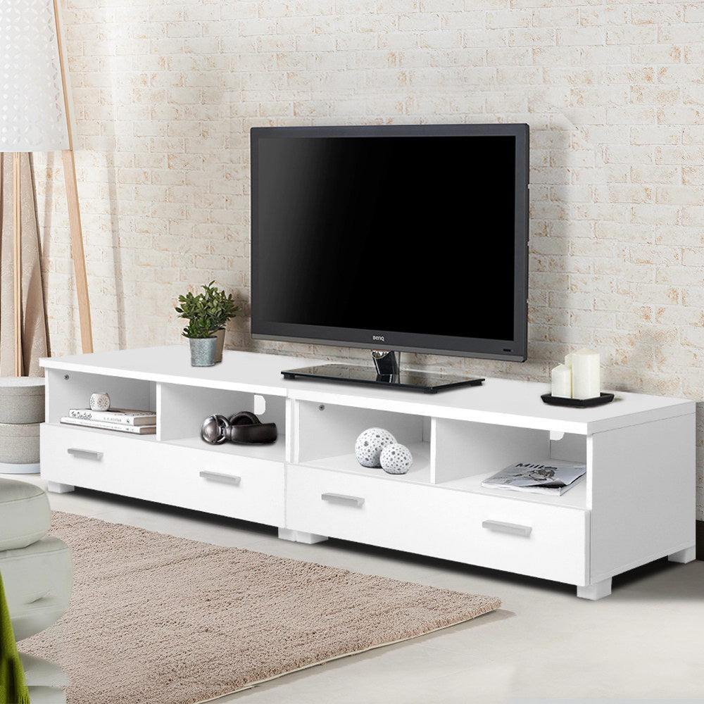 Artiss TV Stand Entertainment Unit with Drawers - White-Entertainment Units-PEROZ Accessories