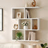 Artiss Floating Wall Shelf Bookshelf 3-Tier Display Storage Organiser White-Furniture > Living Room > Bookcases & Shelves-PEROZ Accessories