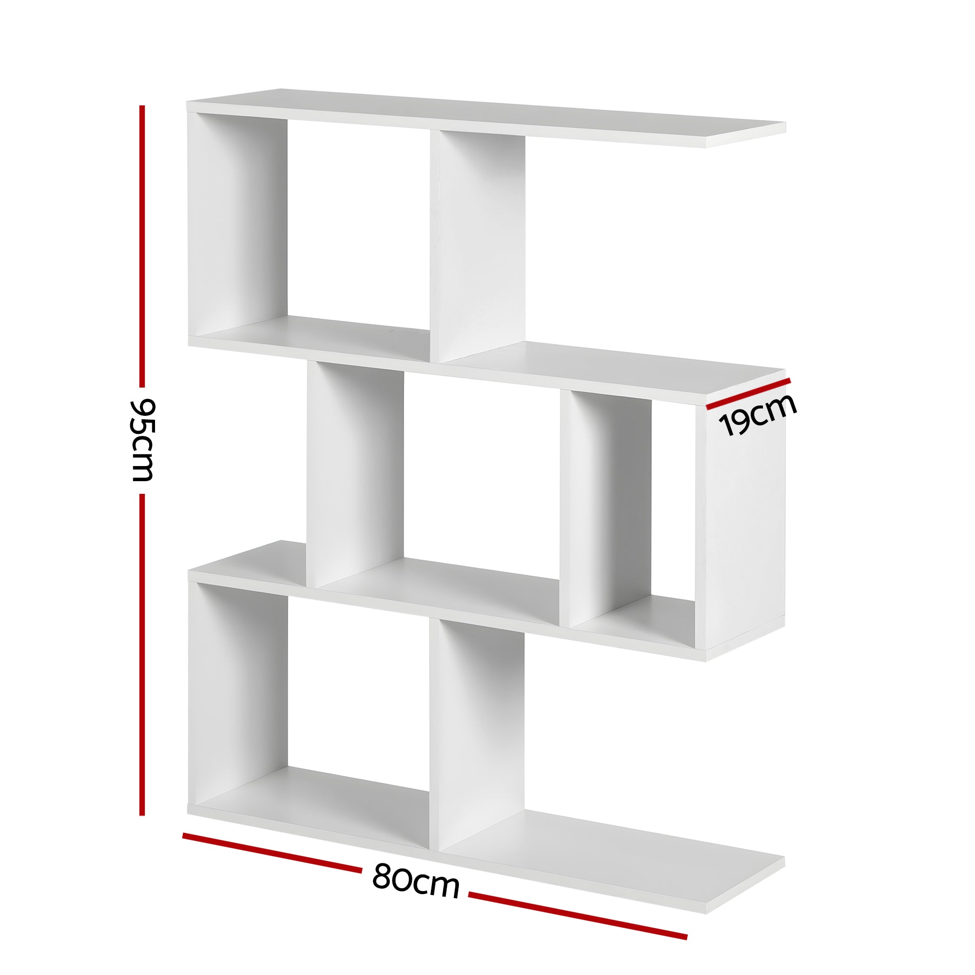 Artiss Floating Wall Shelf Bookshelf 3-Tier Display Storage Organiser White-Furniture > Living Room > Bookcases &amp; Shelves-PEROZ Accessories