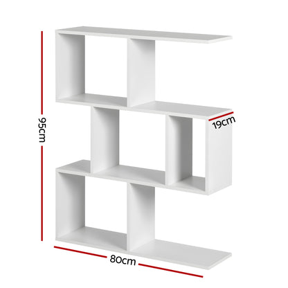 Artiss Floating Wall Shelf Bookshelf 3-Tier Display Storage Organiser White-Furniture > Living Room > Bookcases &amp; Shelves-PEROZ Accessories