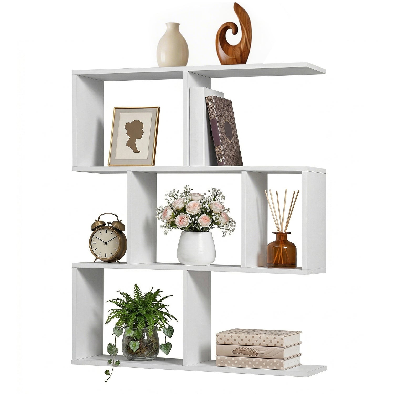 Artiss Floating Wall Shelf Bookshelf 3-Tier Display Storage Organiser White-Furniture > Living Room > Bookcases &amp; Shelves-PEROZ Accessories
