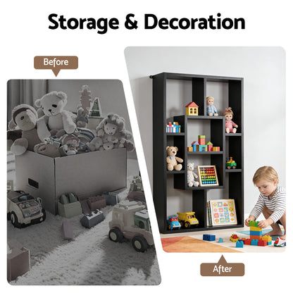 Artiss Floating Wall Shelves Bookshelf Black-Furniture > Living Room > Bookcases &amp; Shelves-PEROZ Accessories