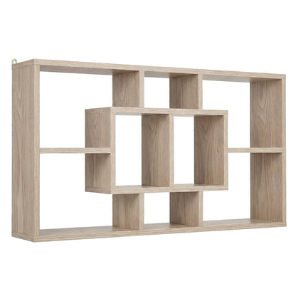 Artiss Floating Wall Shelves Bookshelf Wood-Furniture > Living Room > Bookcases &amp; Shelves-PEROZ Accessories