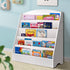 Keezi 5 Tiers Kids Bookshelf Magazine Shelf Organiser Bookcase Display Rack White-Bookcases & Shelves-PEROZ Accessories