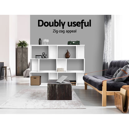 Artiss Bookshelf 3 Tiers - NINA White-Furniture &gt; Living Room-PEROZ Accessories