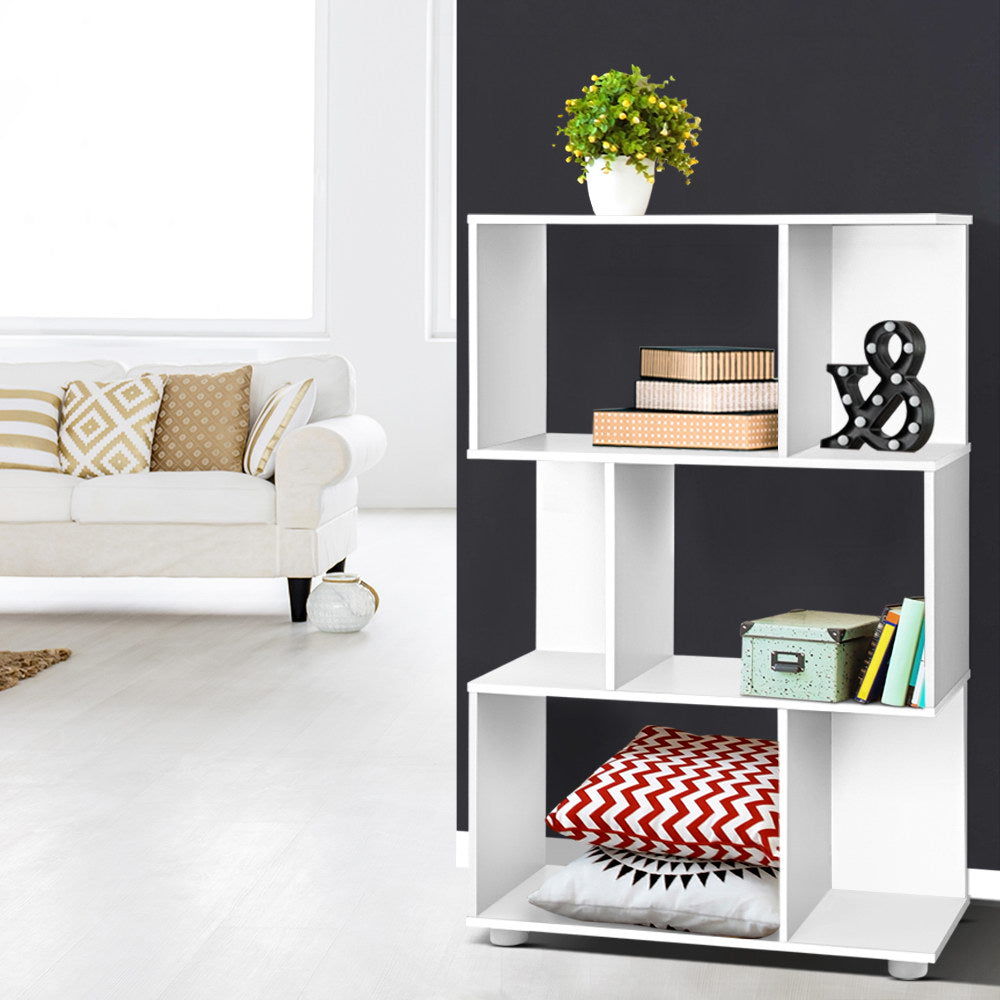Artiss Bookshelf 3 Tiers - NINA White-Furniture &gt; Living Room-PEROZ Accessories