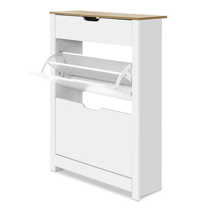 Artiss Shoe Rack Cabinet 16 Pairs White Ana-Shoe Storage Cabinets-PEROZ Accessories