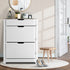 Artiss Shoe Rack Cabinet 16 Pairs White Ana-Shoe Storage Cabinets-PEROZ Accessories