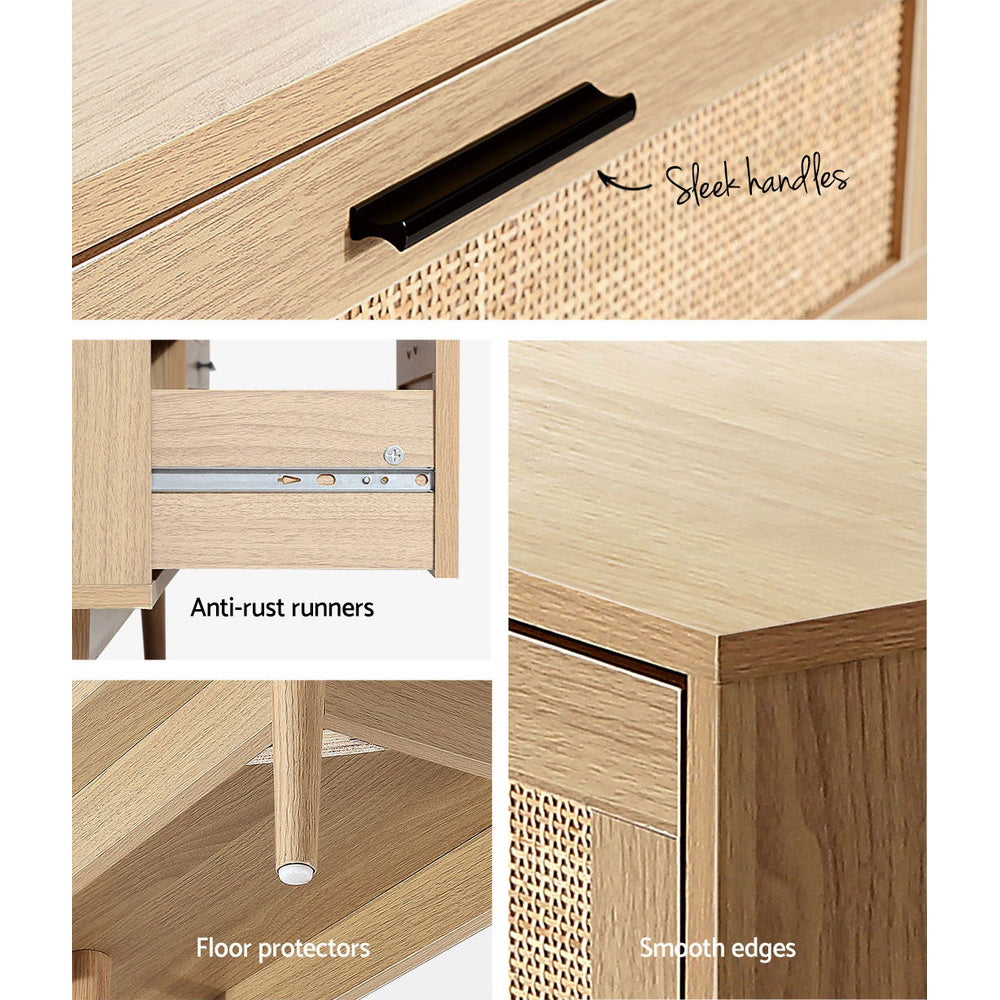 Artiss 6 Chest of Drawers - BRIONY Oak-Furniture &gt; Living Room-PEROZ Accessories
