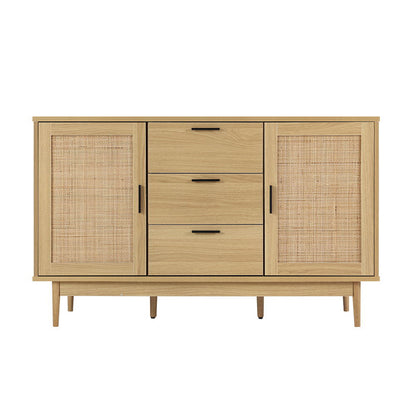 Artiss Rattan Buffet Sideboard - BRIONY Oak-Furniture > Living Room-PEROZ Accessories