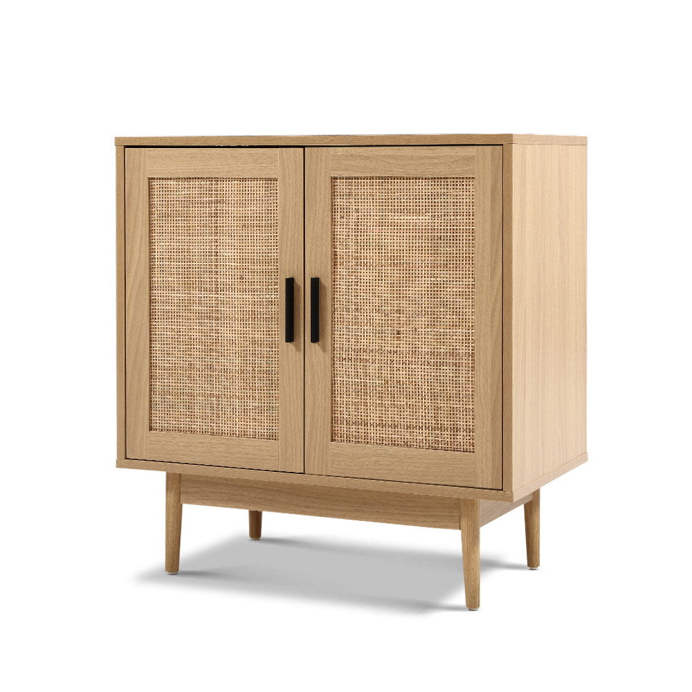 Artiss Rattan Buffet Sideboard 2 Doors - BRIONY Oak-Furniture > Dining-PEROZ Accessories