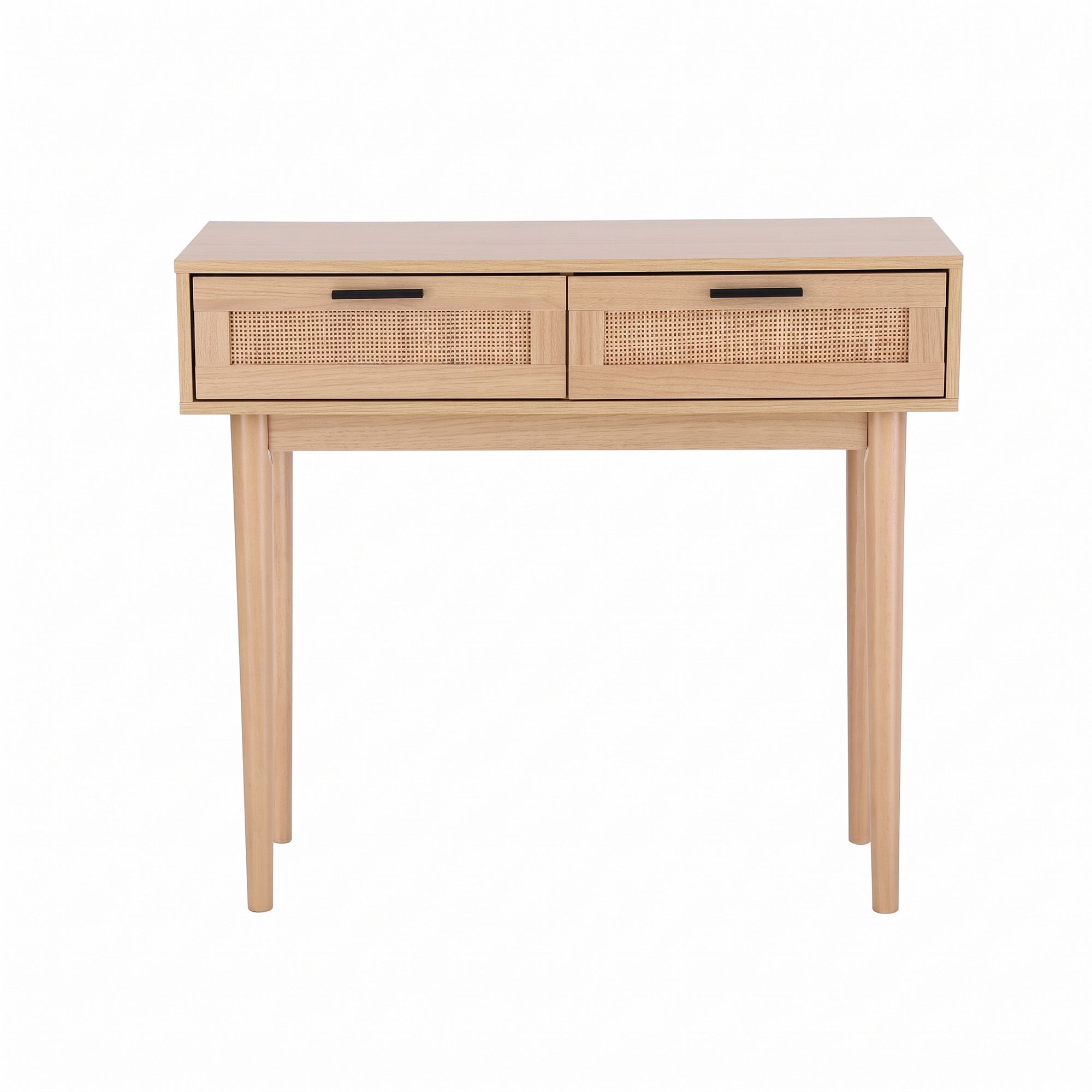 Artiss Console Table 2 Rattan Drawers-Console Tables-PEROZ Accessories