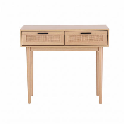 Artiss Console Table 2 Rattan Drawers-Console Tables-PEROZ Accessories