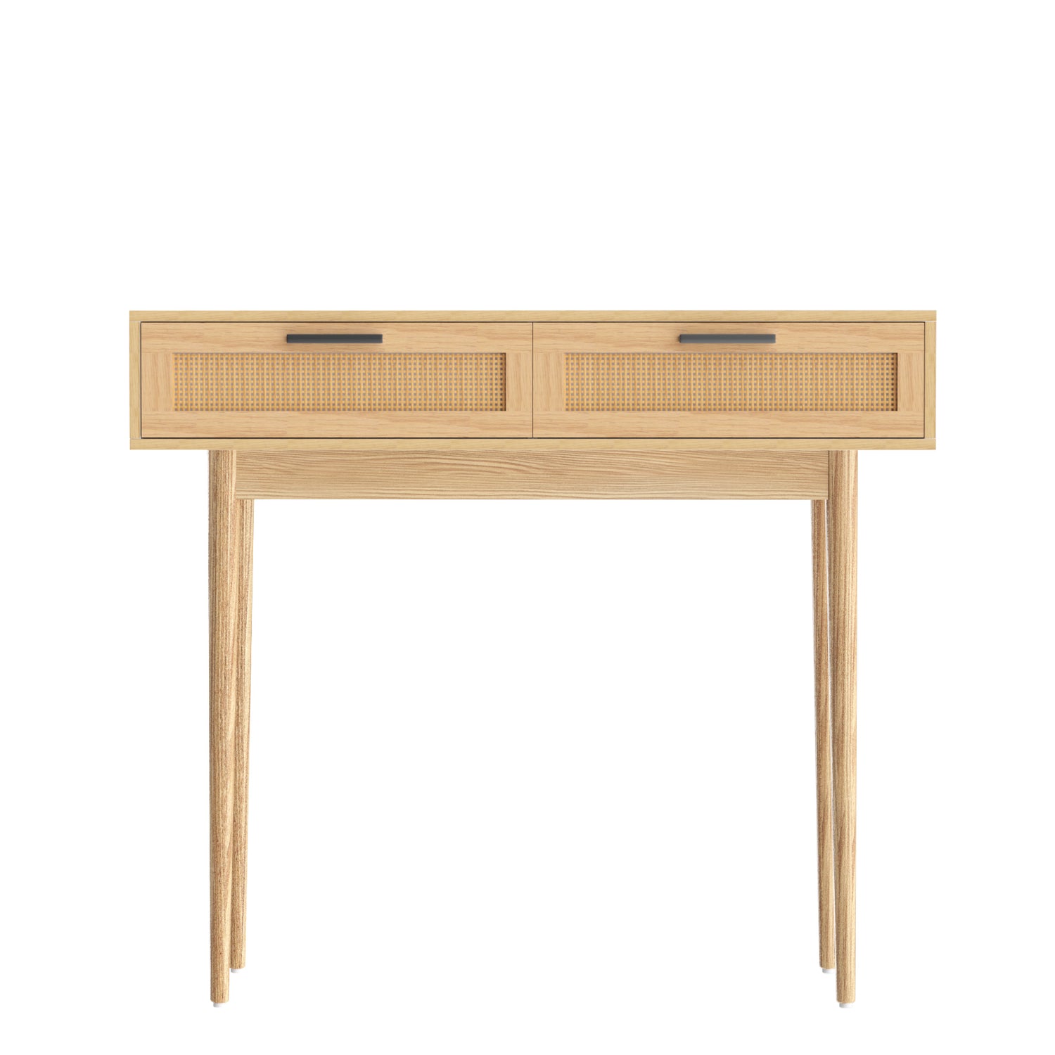 Artiss Console Table 2 Rattan Drawers-Console Tables-PEROZ Accessories