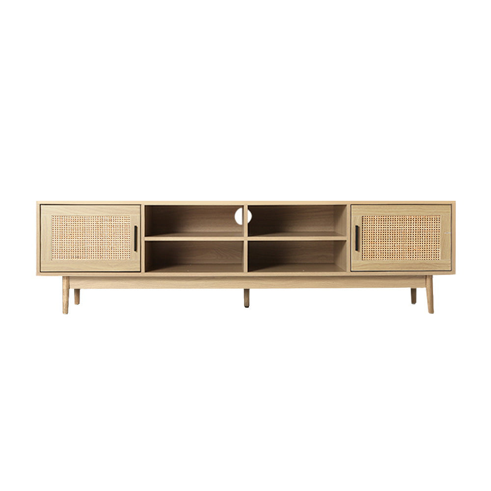 Artiss TV Cabinet Entertainment Unit Storage Cabinets Rattan Wooden 180CM-Entertainment Units-PEROZ Accessories