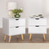 Artiss 2X Bedside Table 2 Drawers - BODEN White-Furniture > Bedroom > Bedside Tables-PEROZ Accessories