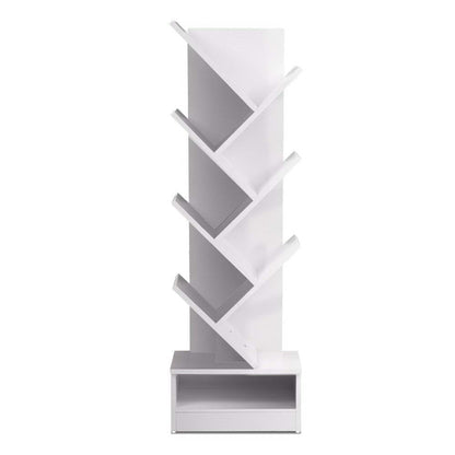 Artiss Tree Bookshelf 7 Tiers - ECHO White-Bookcases &amp; Shelves-PEROZ Accessories