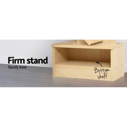 Artiss Tree Bookshelf 9 Tiers - ECHO Oak-Bookcases &amp; Shelves-PEROZ Accessories