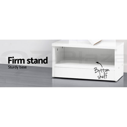 Artiss Tree Bookshelf 9 Tiers - ECHO White-Bookcases &amp; Shelves-PEROZ Accessories