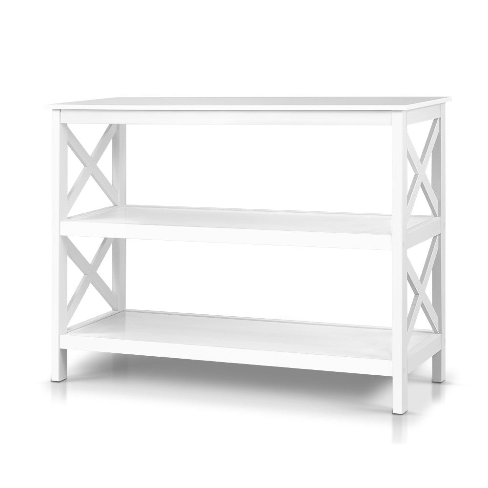 Artiss Console Table 3-tier White Polly-Console Tables-PEROZ Accessories