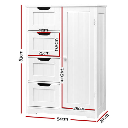 Artiss Bathroom Cabinet Storage Drawers White-Bathroom Storage-PEROZ Accessories