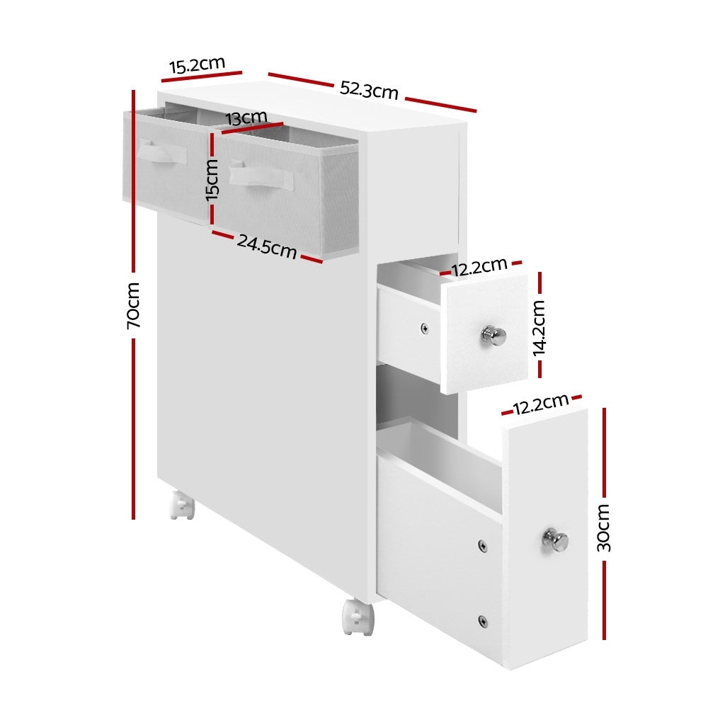 Artiss Bathroom Cabinet Storage Toilet Organiser-Bathroom Storage-PEROZ Accessories