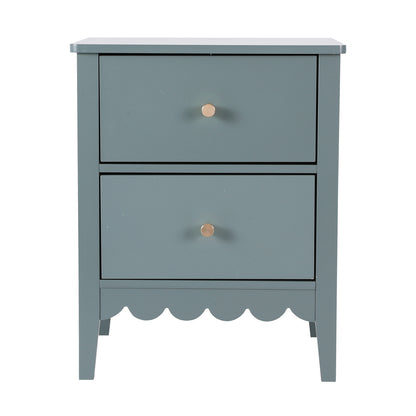 Artiss Bedside Table 2 Drawers Bedroom Storage Nightstand Green-Furniture > Bedroom > Bedside Tables-PEROZ Accessories
