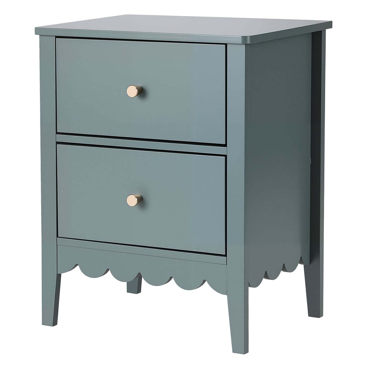 Artiss Bedside Table 2 Drawers Bedroom Storage Nightstand Green-Furniture > Bedroom > Bedside Tables-PEROZ Accessories