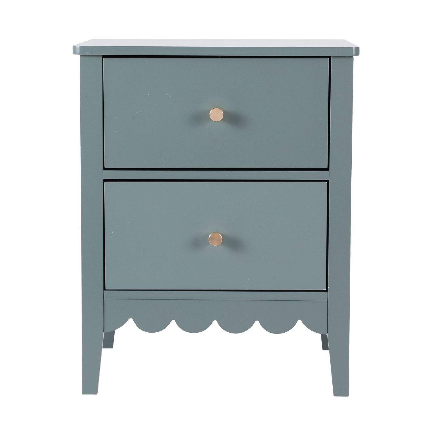 Artiss 2X Bedside Table 2 Drawers Bedroom Storage Nightstand Green