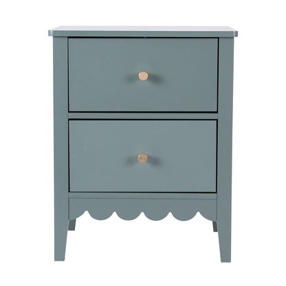 Artiss 2X Bedside Table 2 Drawers Bedroom Storage Nightstand Green