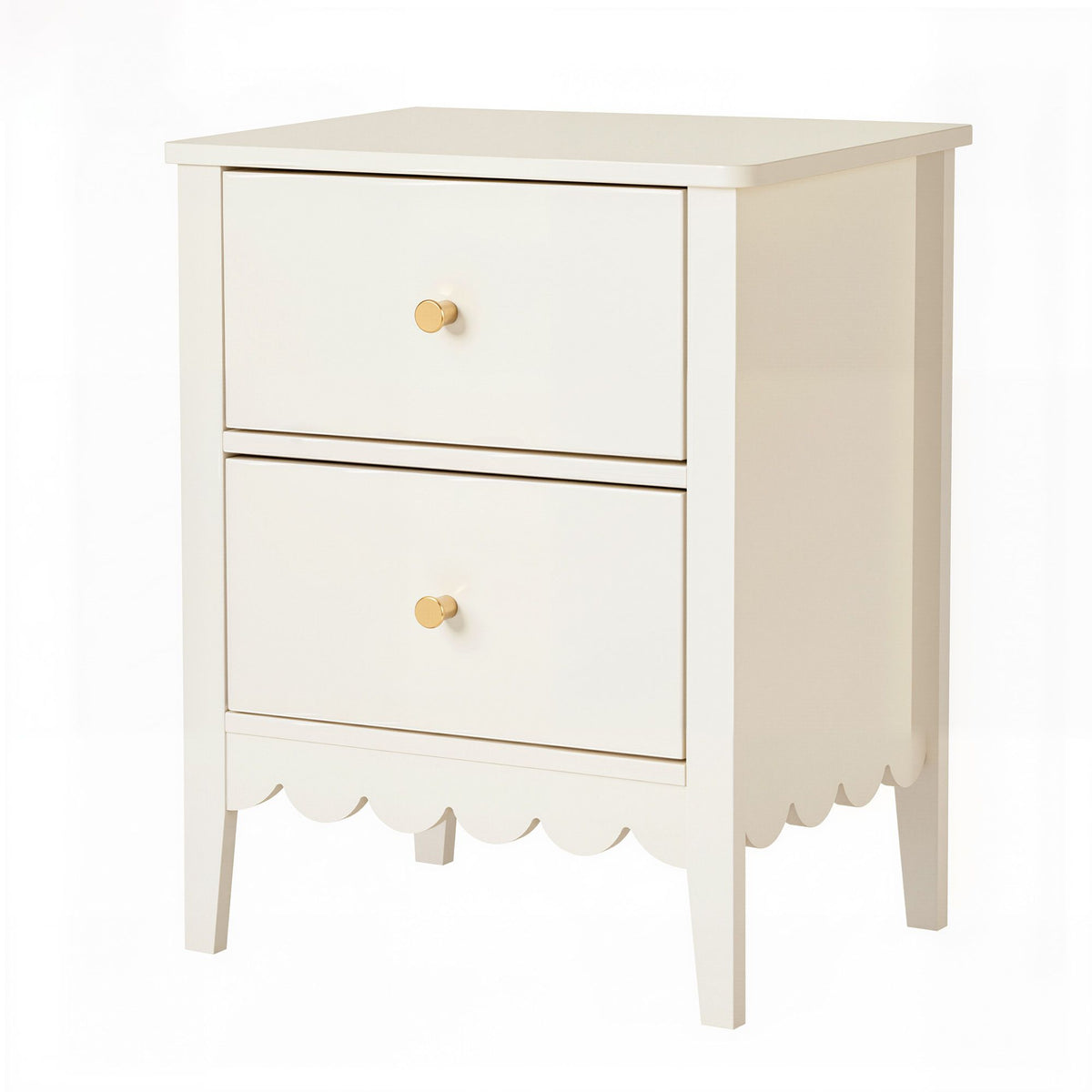 Artiss Bedside Table 2 Drawers Bedroom Storage Nightstand Beige-Furniture > Bedroom > Bedside Tables-PEROZ Accessories