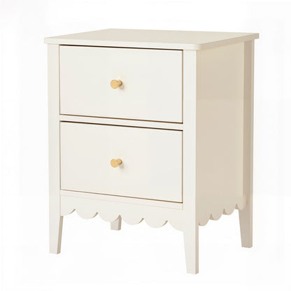 Artiss Bedside Table 2 Drawers Bedroom Storage Nightstand Beige-Furniture > Bedroom > Bedside Tables-PEROZ Accessories