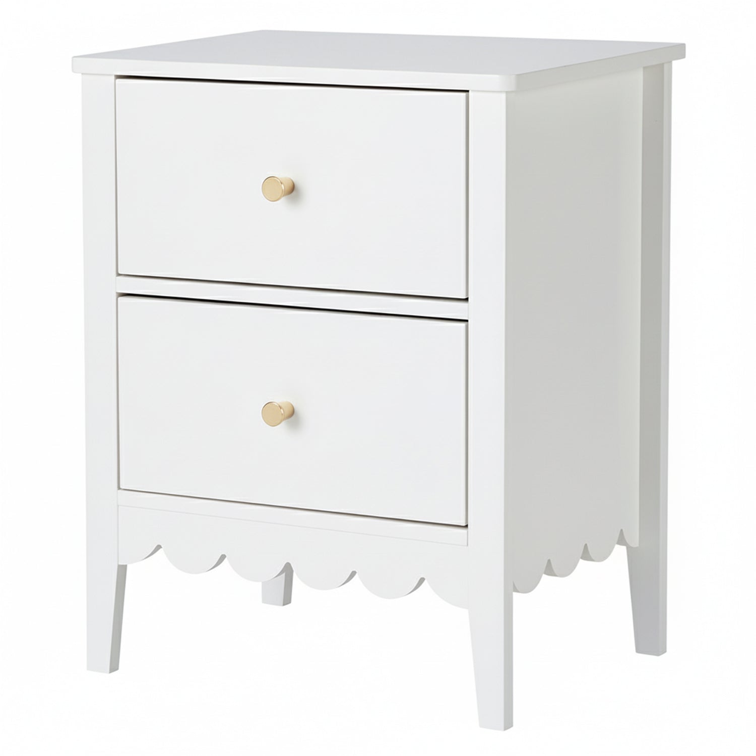 Artiss Bedside Table 2 Drawers Bedroom Storage Nightstand White-Furniture > Bedroom > Bedside Tables-PEROZ Accessories