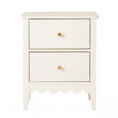 Artiss 2x Bedside Table 2 Drawers Bedroom Storage Nightstand White