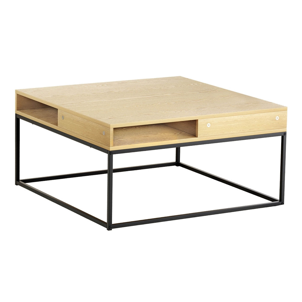 Artiss Coffee Table Storage Shelf Metal Frame-Furniture &gt; Living Room-PEROZ Accessories