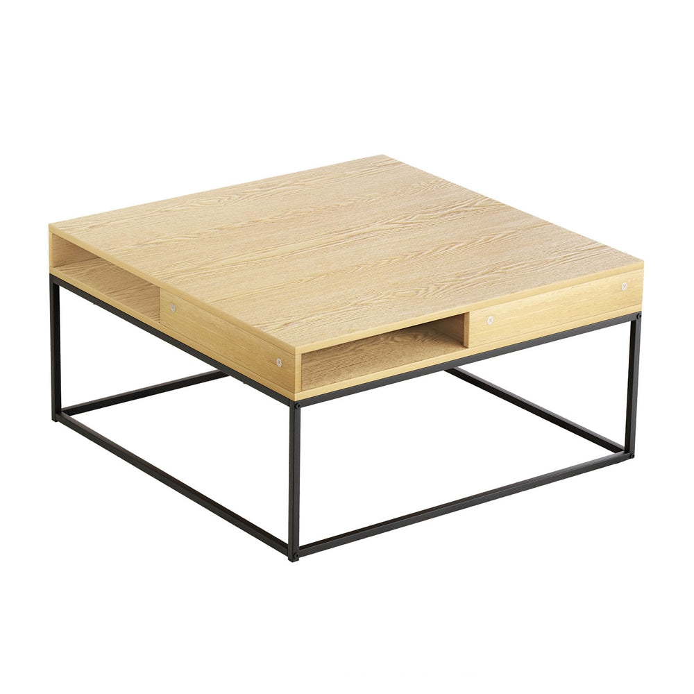 Artiss Coffee Table Storage Shelf Metal Frame-Furniture &gt; Living Room-PEROZ Accessories