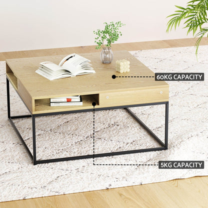 Artiss Coffee Table Storage Shelf Metal Frame-Furniture &gt; Living Room-PEROZ Accessories