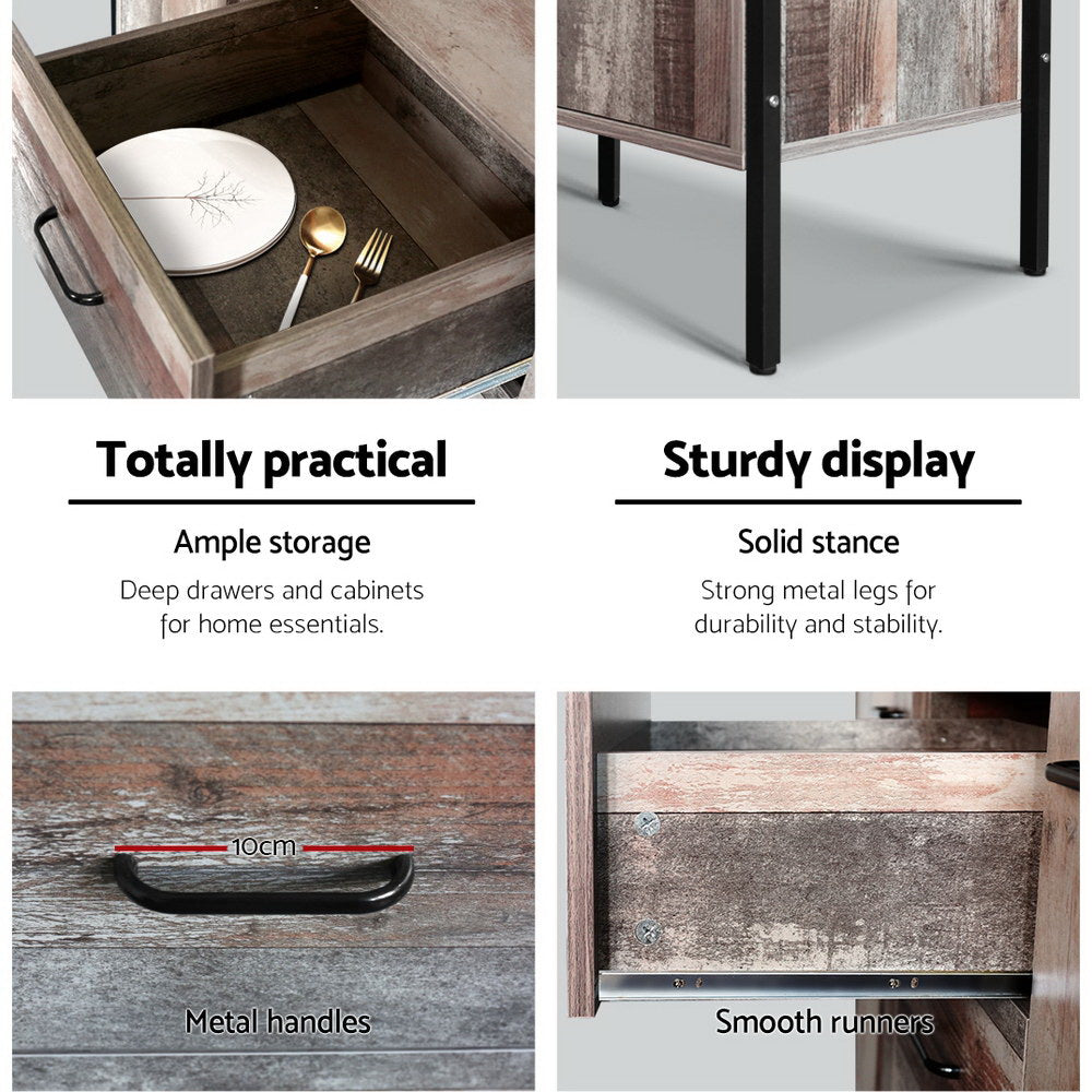 Artiss Buffet Sideboard - BARNLY-Furniture &gt; Living Room-PEROZ Accessories