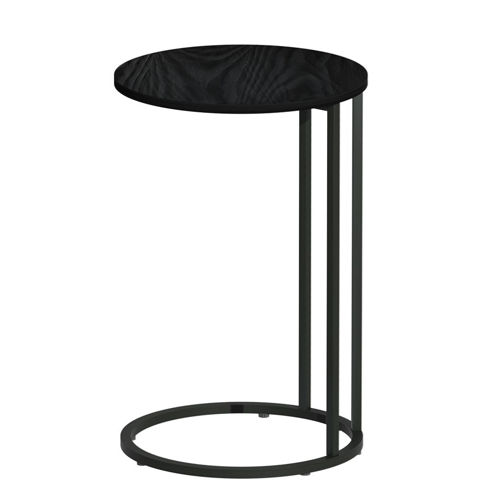 Artiss Coffee Table Side Table Round Black Martha-Side Tables-PEROZ Accessories