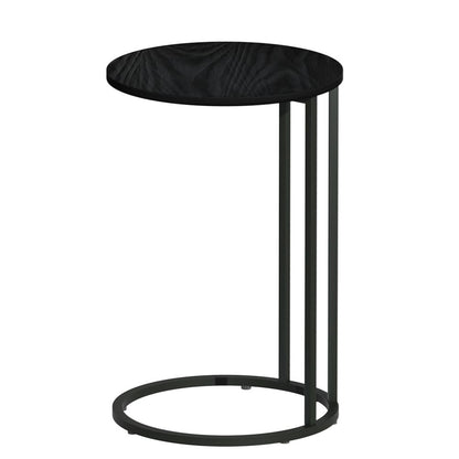 Artiss Coffee Table Side Table Round Black Martha-Side Tables-PEROZ Accessories