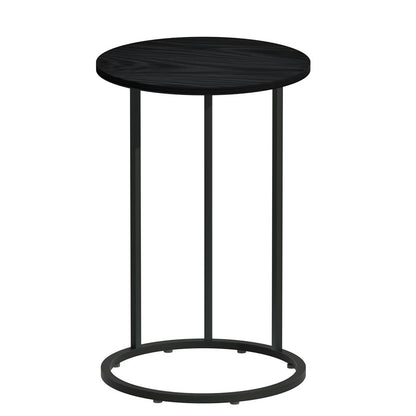 Artiss Coffee Table Side Table Round Black Martha-Side Tables-PEROZ Accessories
