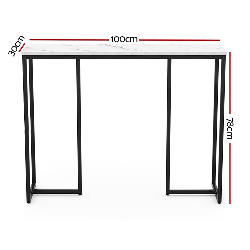 Artiss Console Table Marble Effect Frenisha-Console Tables-PEROZ Accessories