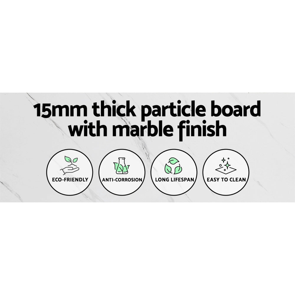 Artiss Console Table Marble Effect Frenisha-Console Tables-PEROZ Accessories