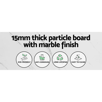 Artiss Console Table Marble Effect Frenisha-Console Tables-PEROZ Accessories