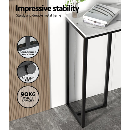 Artiss Console Table Marble Effect Frenisha-Console Tables-PEROZ Accessories