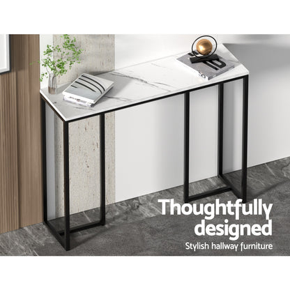 Artiss Console Table Marble Effect Frenisha-Console Tables-PEROZ Accessories