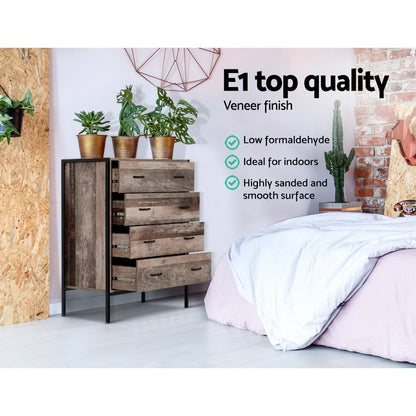 Artiss 4 Chest of Drawers - BARNLY-Furniture &gt; Bedroom-PEROZ Accessories